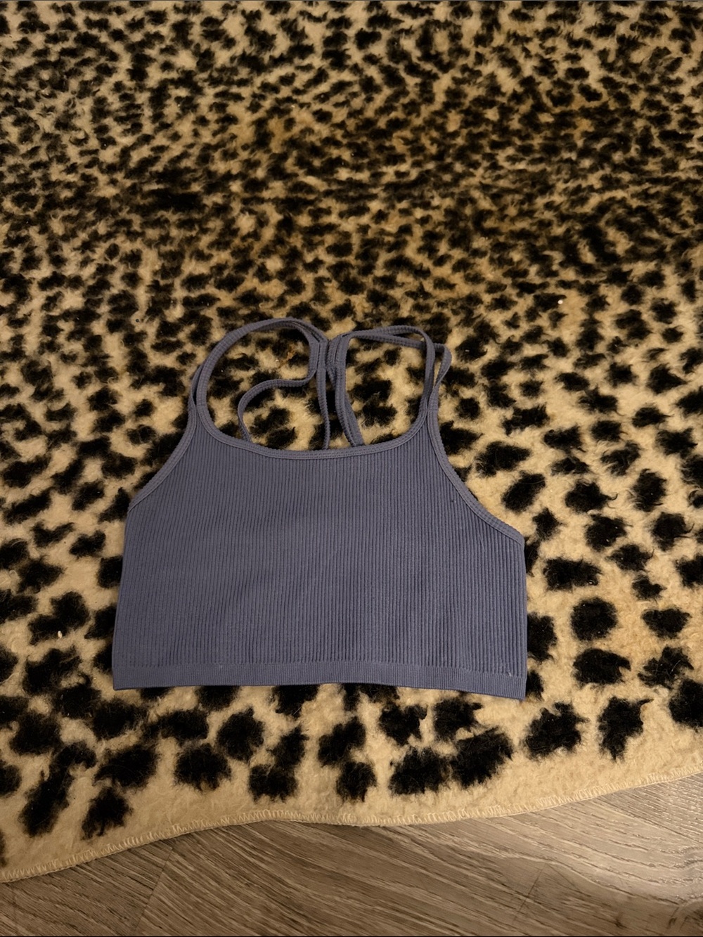 Forever 21, Ribbed Navy Blue Women's Crop Bralette